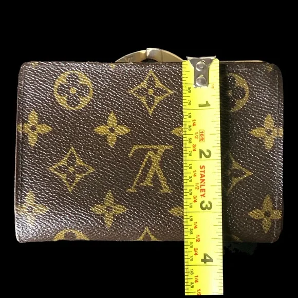 LOUIS VUITTON LV Monogram Porte Monnaie Viennois Bifold Kisslock Wallet AUTH - Picture 5 of 16